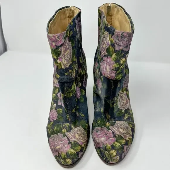 Rag & Bone Floral Newburyport Suede Ankle Boots, GUC, Size 7.5, MSRP $545 - Picture 4 of 12